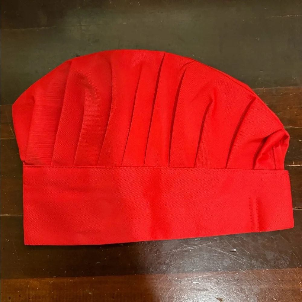 Chef Hat Unisex Adult Mushroon Design Adjustable Set of 3 Black Red White - Picture 4 of 8